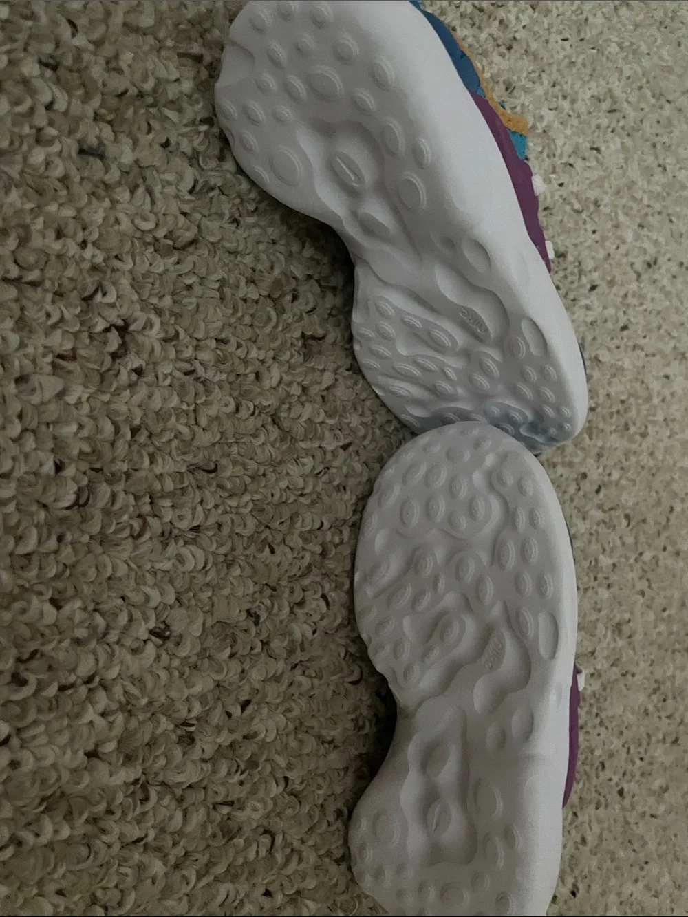 Nike Kids Blue Teal Purple Yellow Sneakers